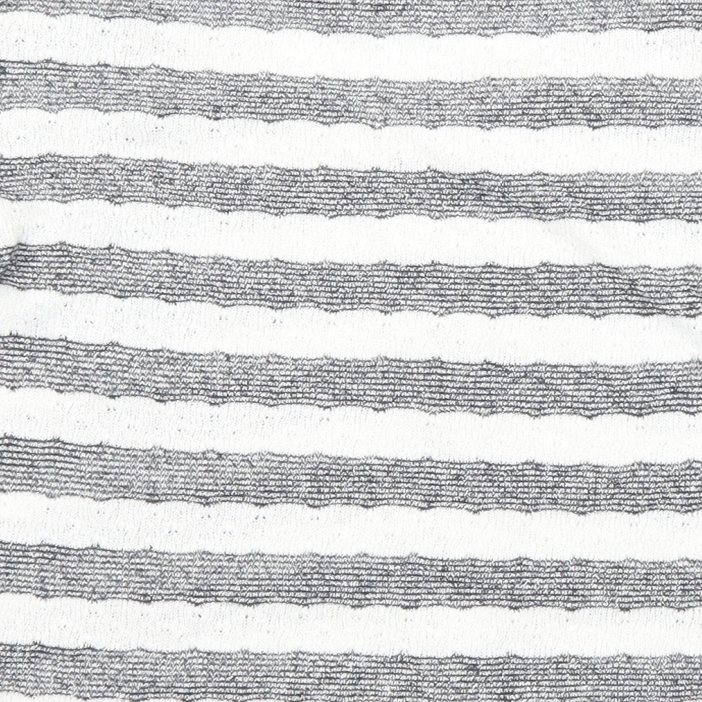 NEXT Womens White Striped  Pullover Jumper Size 8