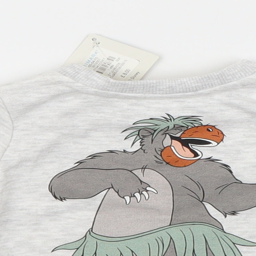 Primark Baby Grey   Pullover Jumper Size 0-3 Months  - JUNGLE BOOK