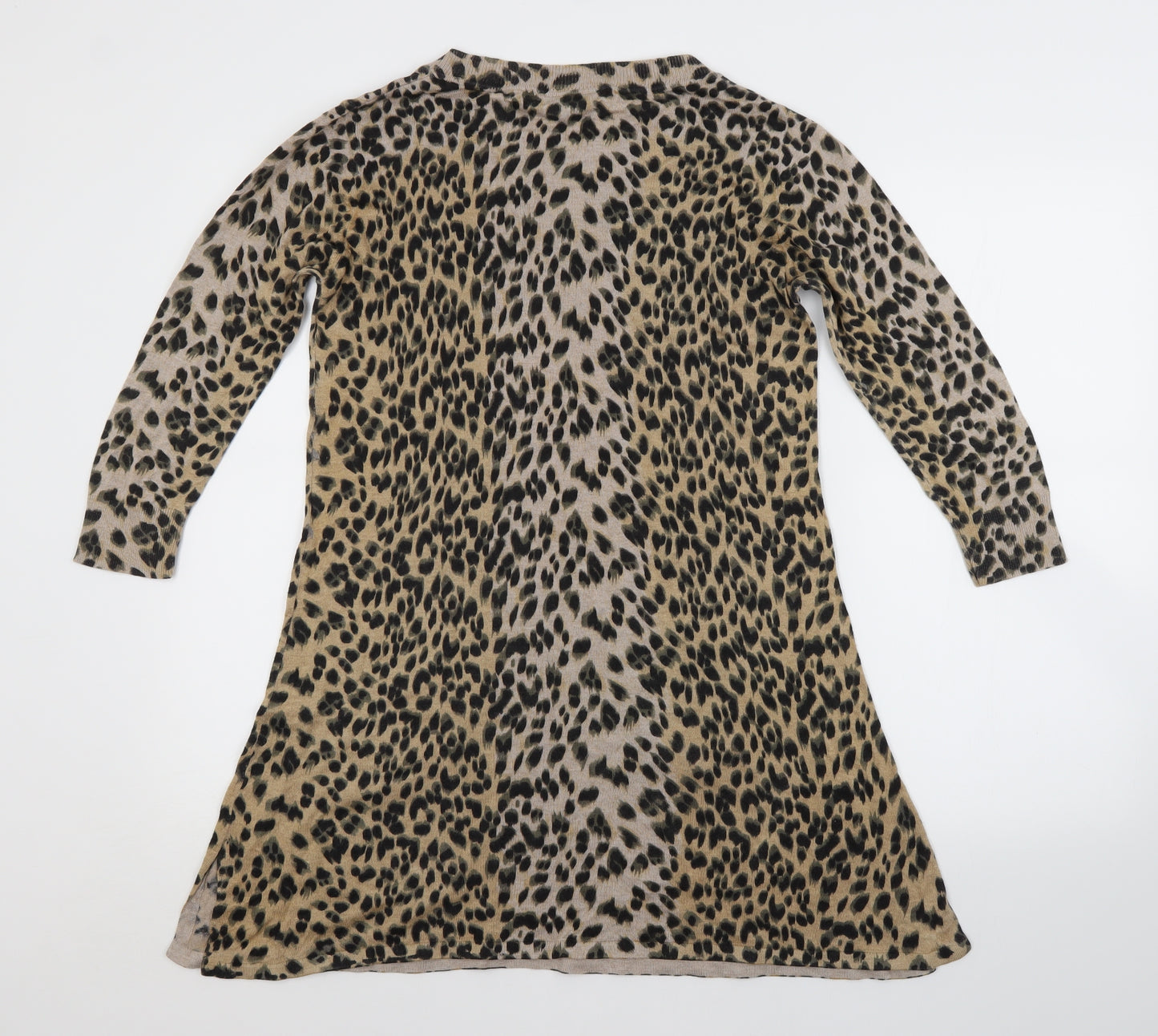 Warehouse Womens Brown Animal Print  Jumper Dress  Size 10