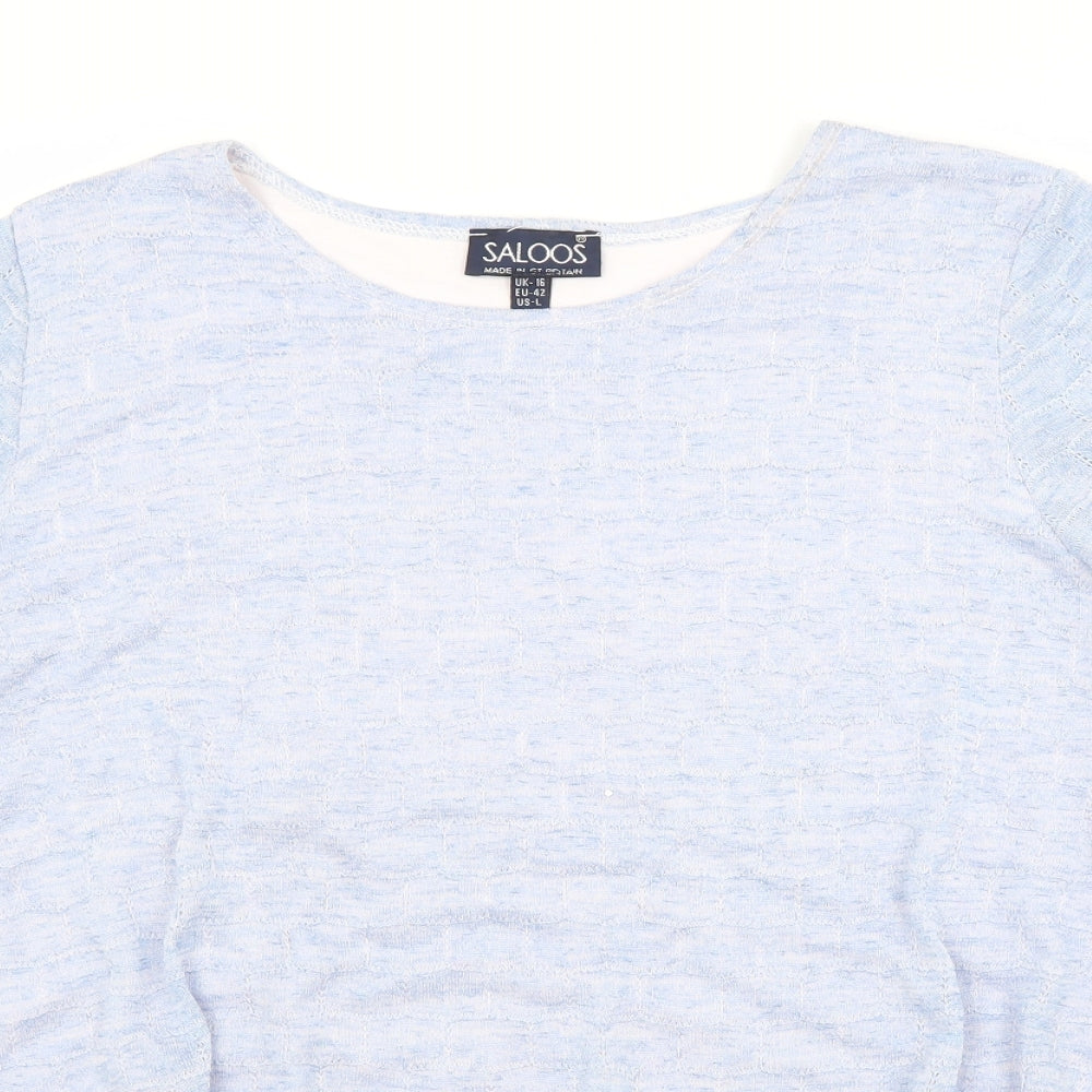 Saloos Womens Blue   Basic Blouse Size 16