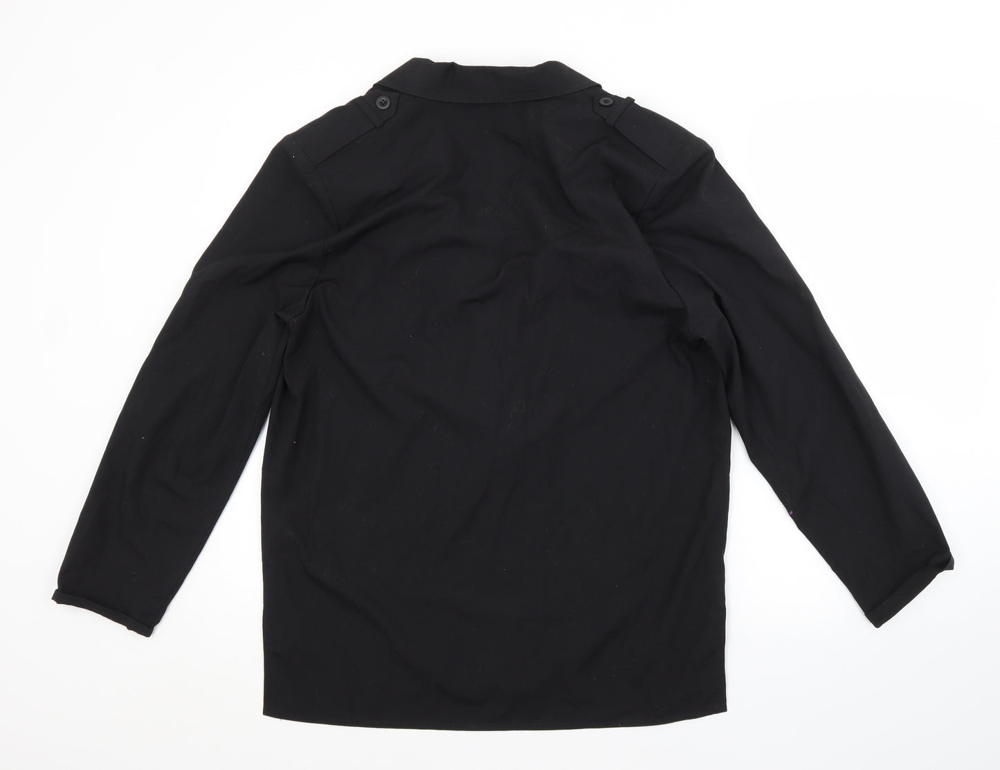 PLANET Womens Black   Basic Button-Up Size 12