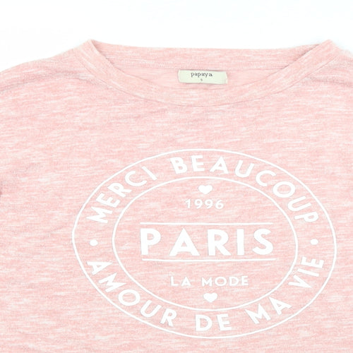 Papaya Womens Pink   Pullover Jumper Size S