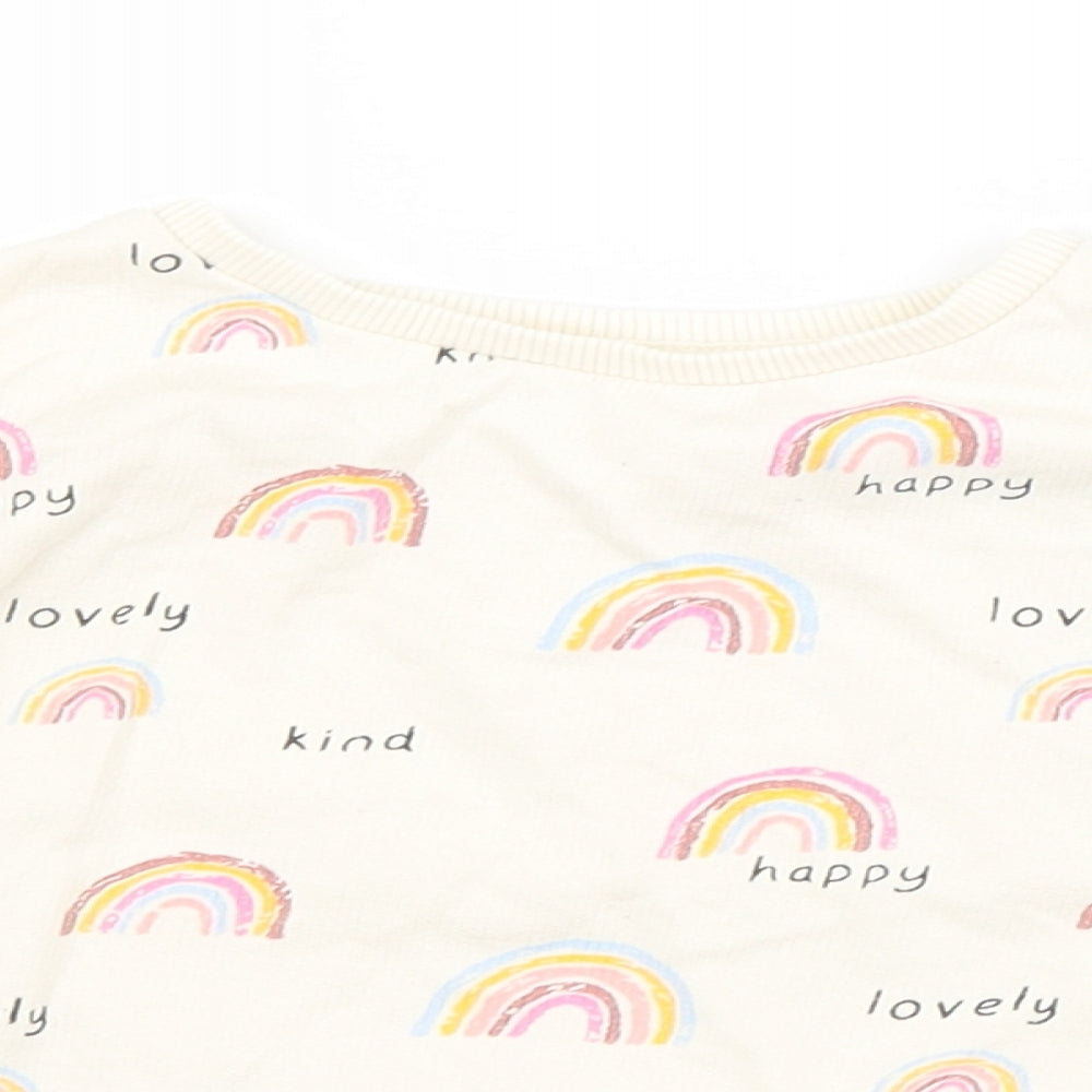 George Girls Beige Spotted  Pullover Sweatshirt Size 2-3 Years