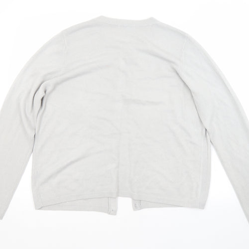 M&S Womens Grey   Cardigan Jumper Size 14