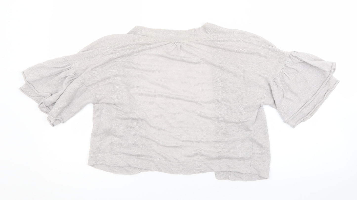 M&S Womens Grey   Cardigan Jumper Size 10