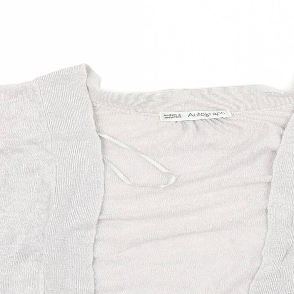 M&S Womens Grey   Cardigan Jumper Size 10