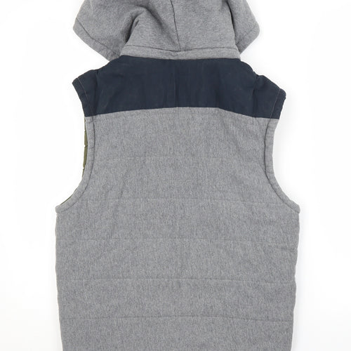 JACK & JONES Mens Grey   Vest Hoodie Size M