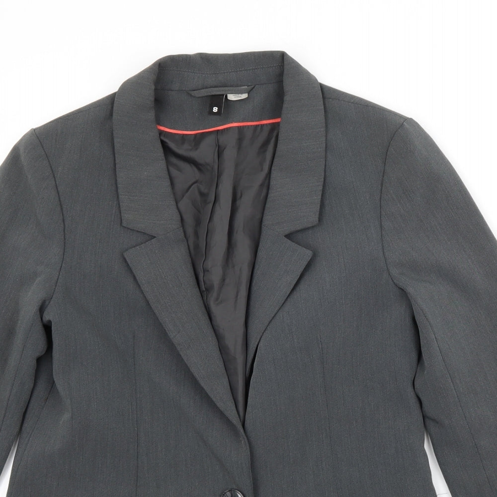 H&M Womens Grey   Jacket Blazer Size 8