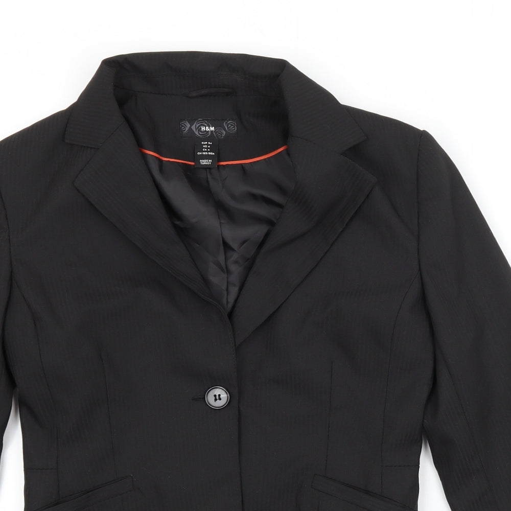 H&M Womens Black   Jacket Blazer Size 6
