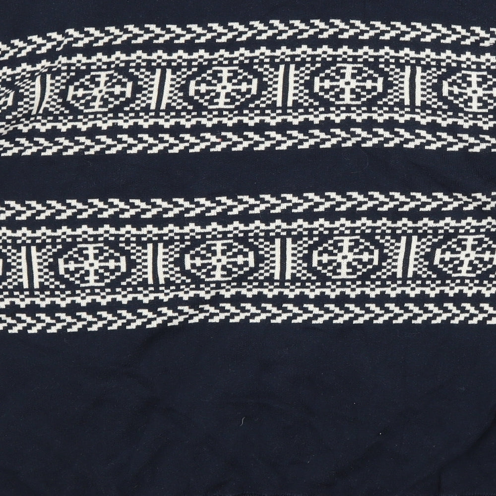 H&M Mens Blue Striped  Pullover Jumper Size L