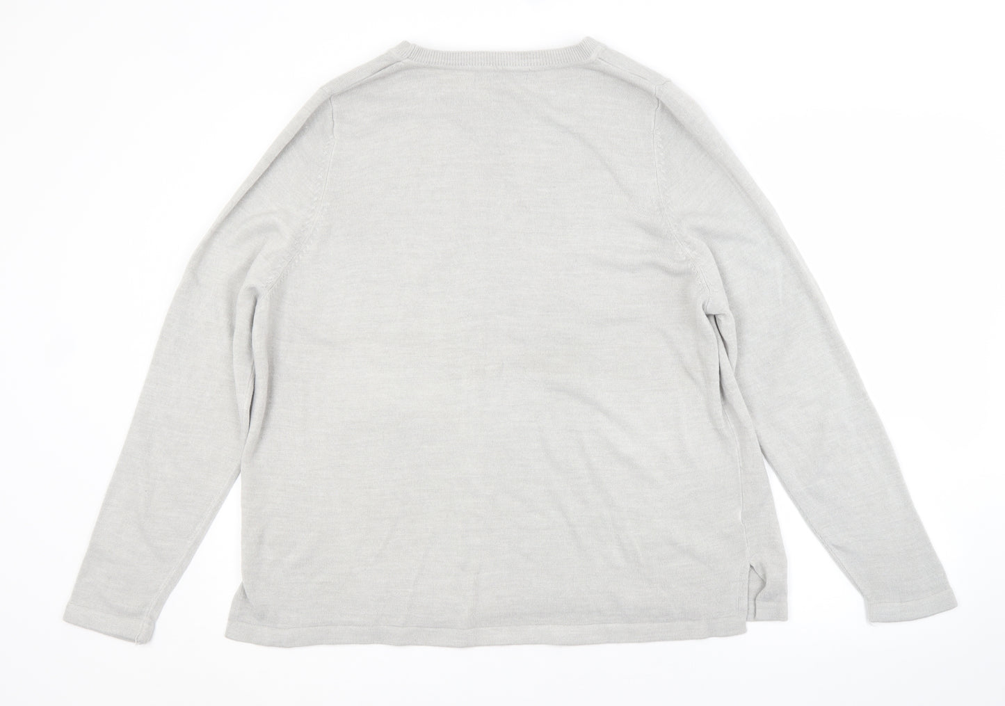 M&S Womens Grey   Pullover Jumper Size 20