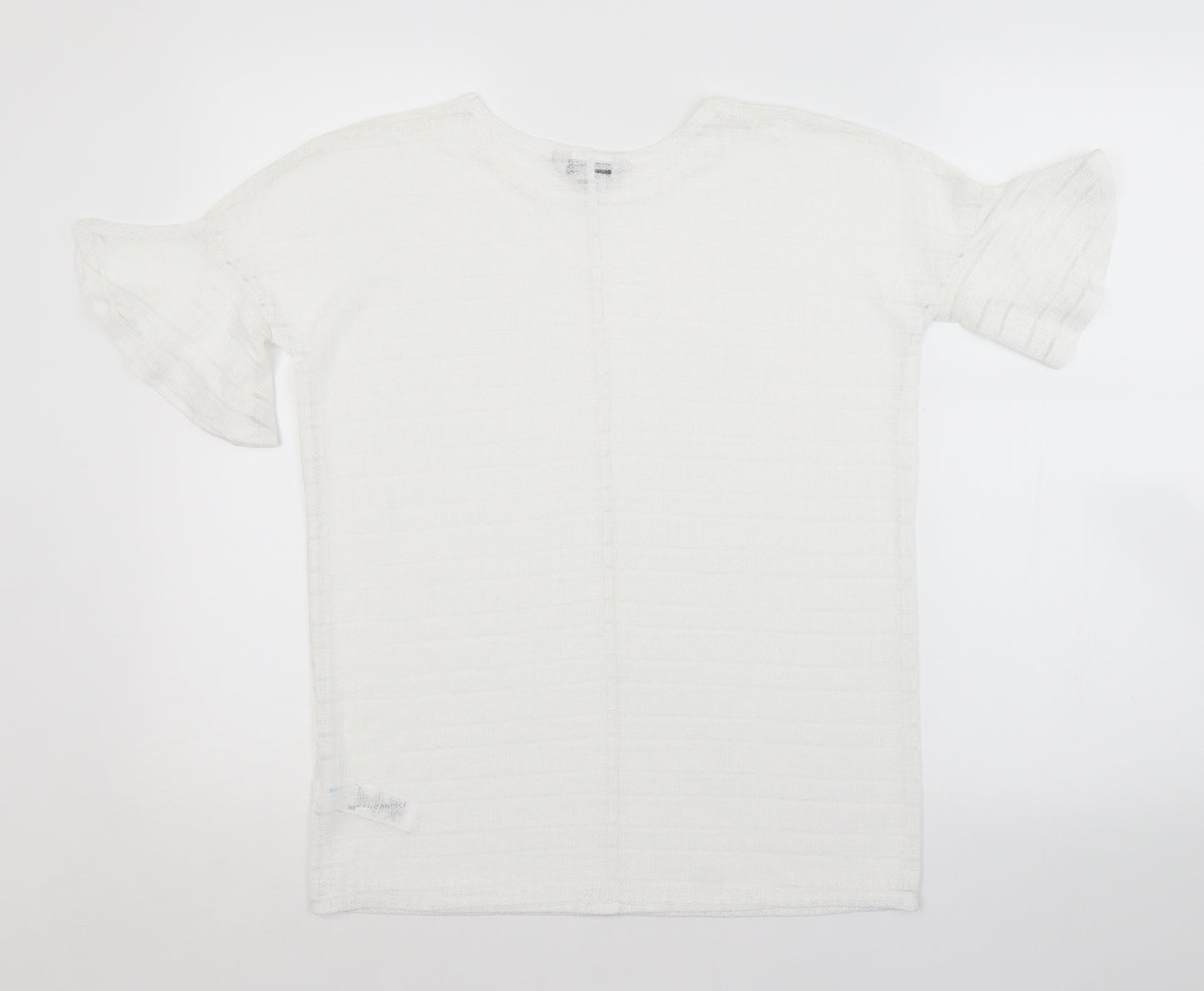 NEXT Womens White Striped  Basic Blouse Size 6