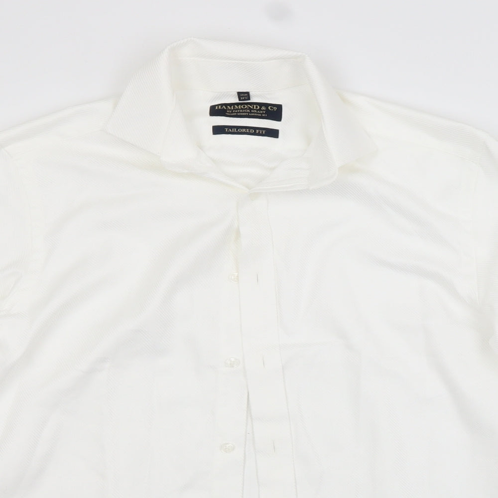 Hammond Mens White    Dress Shirt Size 14.5