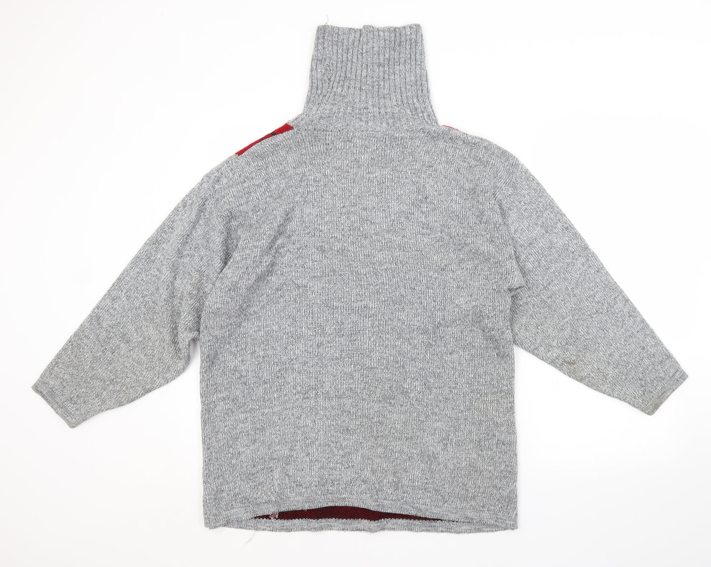 Preworn Mens Grey Animal Print  Pullover Jumper