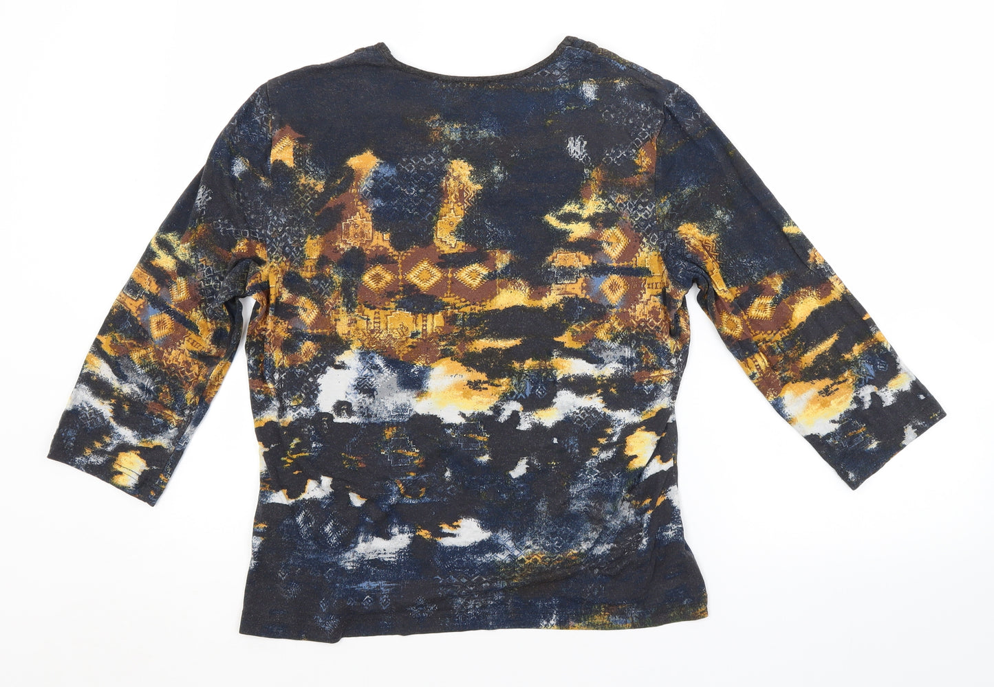 Gerry Weber Womens Multicoloured Argyle/Diamond  Basic T-Shirt Size 14