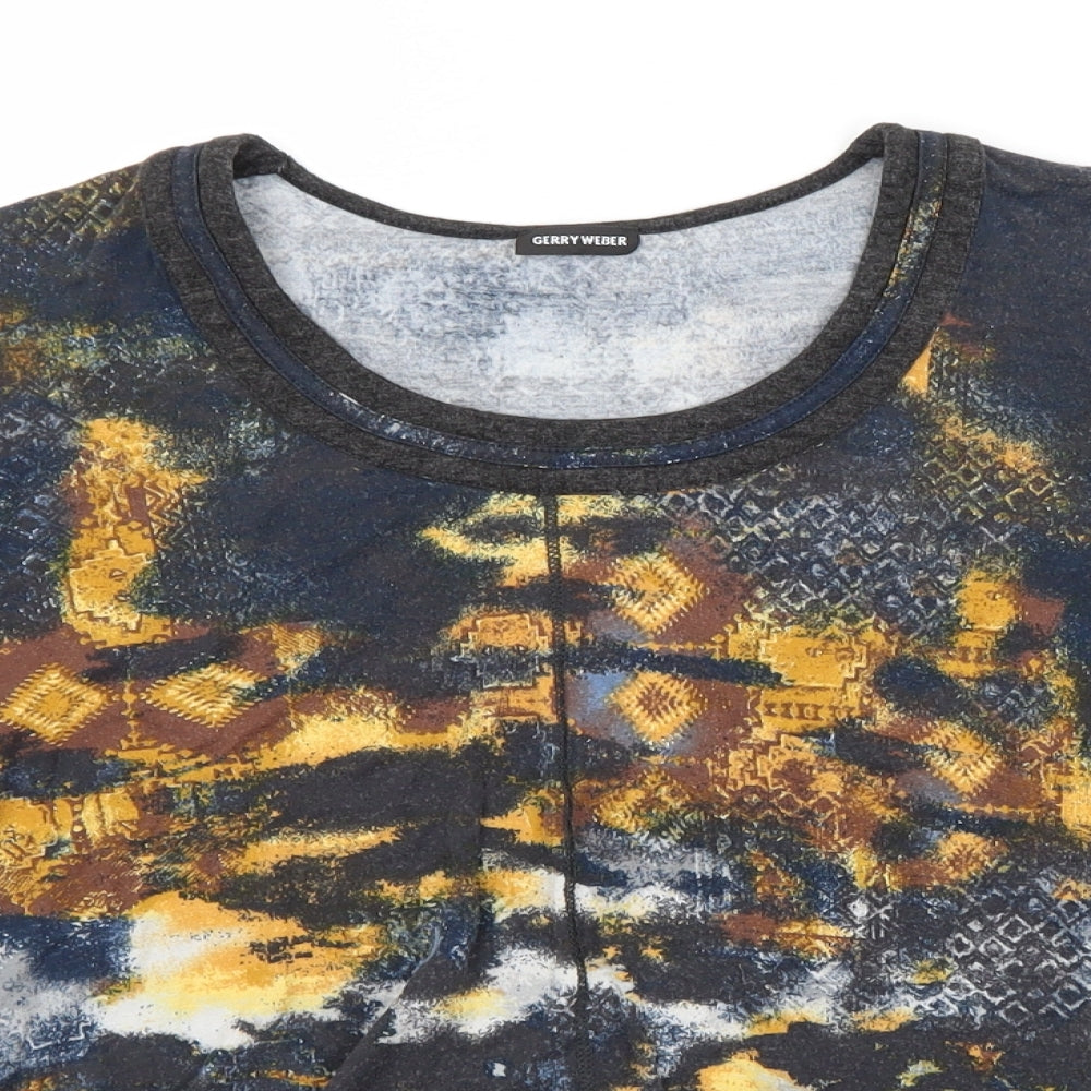 Gerry Weber Womens Multicoloured Argyle/Diamond  Basic T-Shirt Size 14