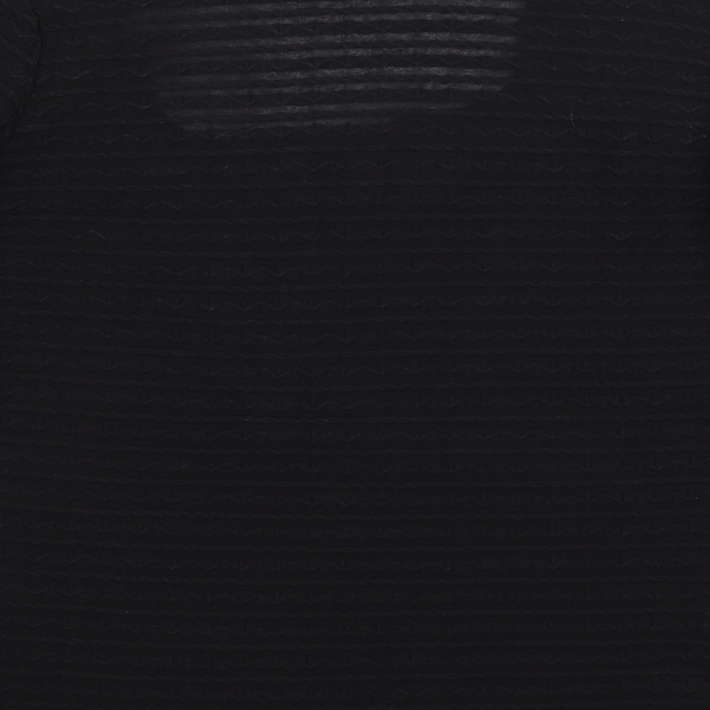 RAYURE Womens Black Striped  Basic Blouse