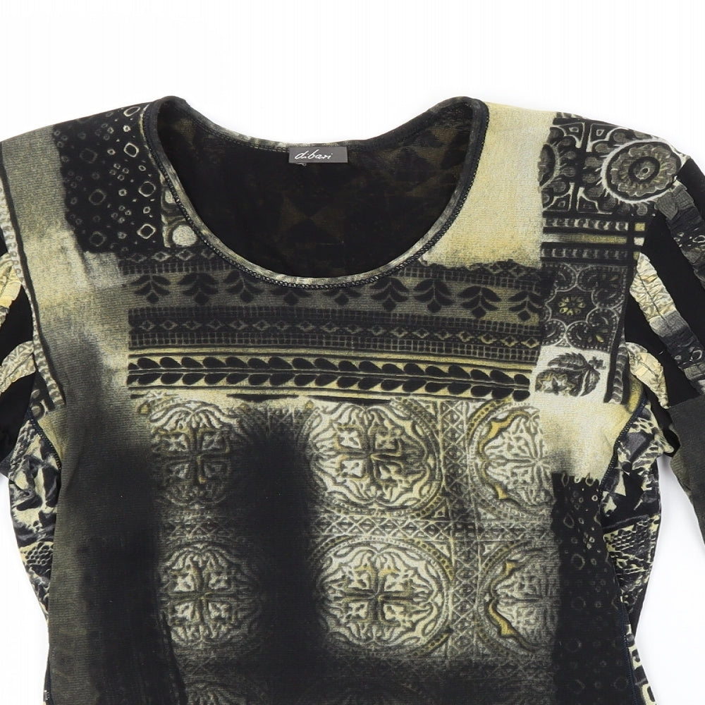 DIBARI Womens Multicoloured   Basic Blouse Size 14