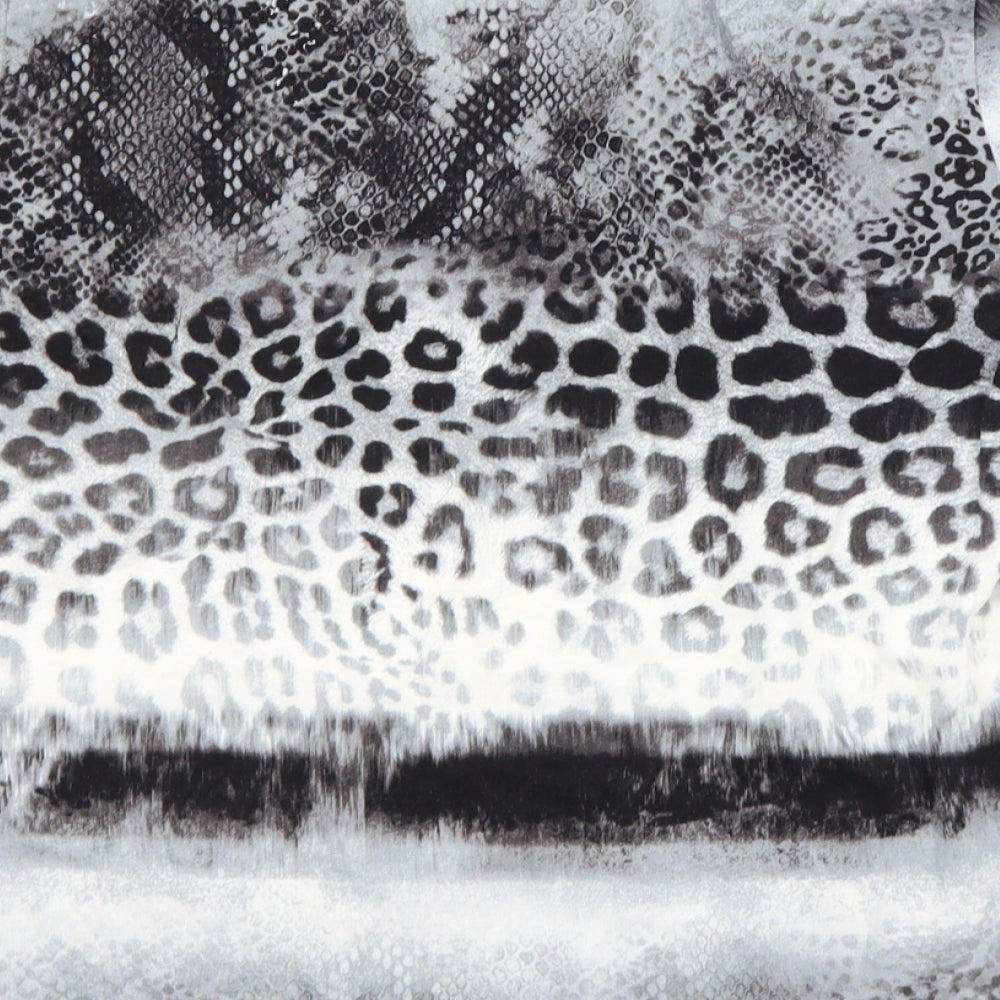 Betty Barclay Womens Grey Animal Print  Basic T-Shirt Size 14