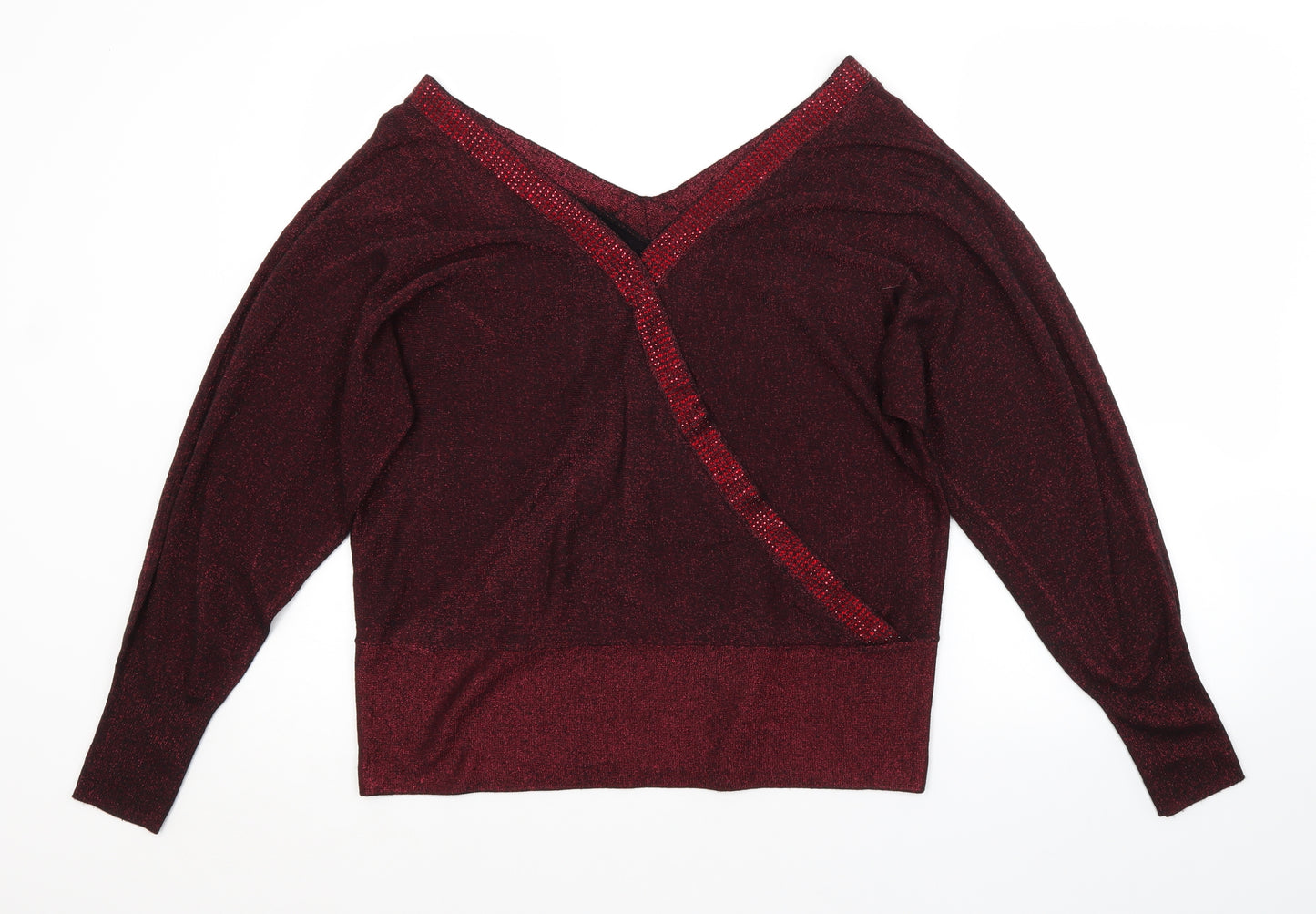 Julien Macdonald Womens Red   Pullover Jumper Size 14