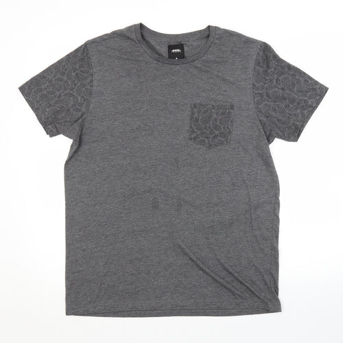 Burton Mens Grey Paisley   T-Shirt Size M