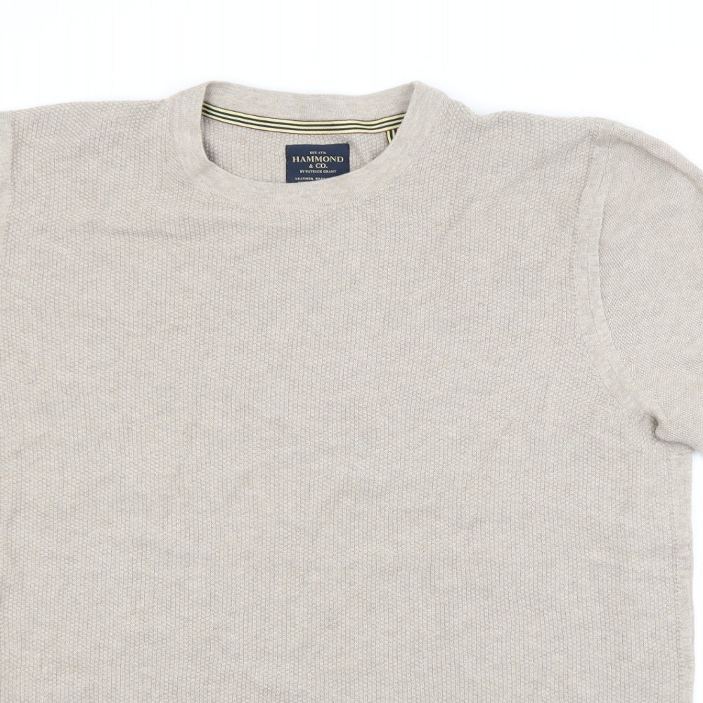 Hammond Mens Beige   Pullover Jumper Size L