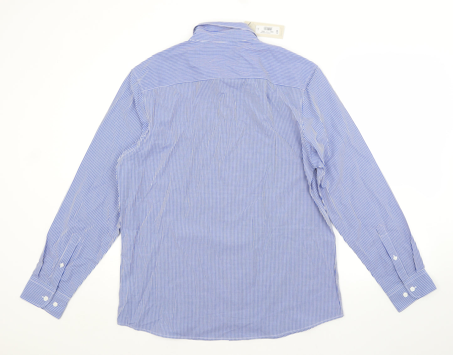 Debenhams Mens Blue Check   Button-Up Size L