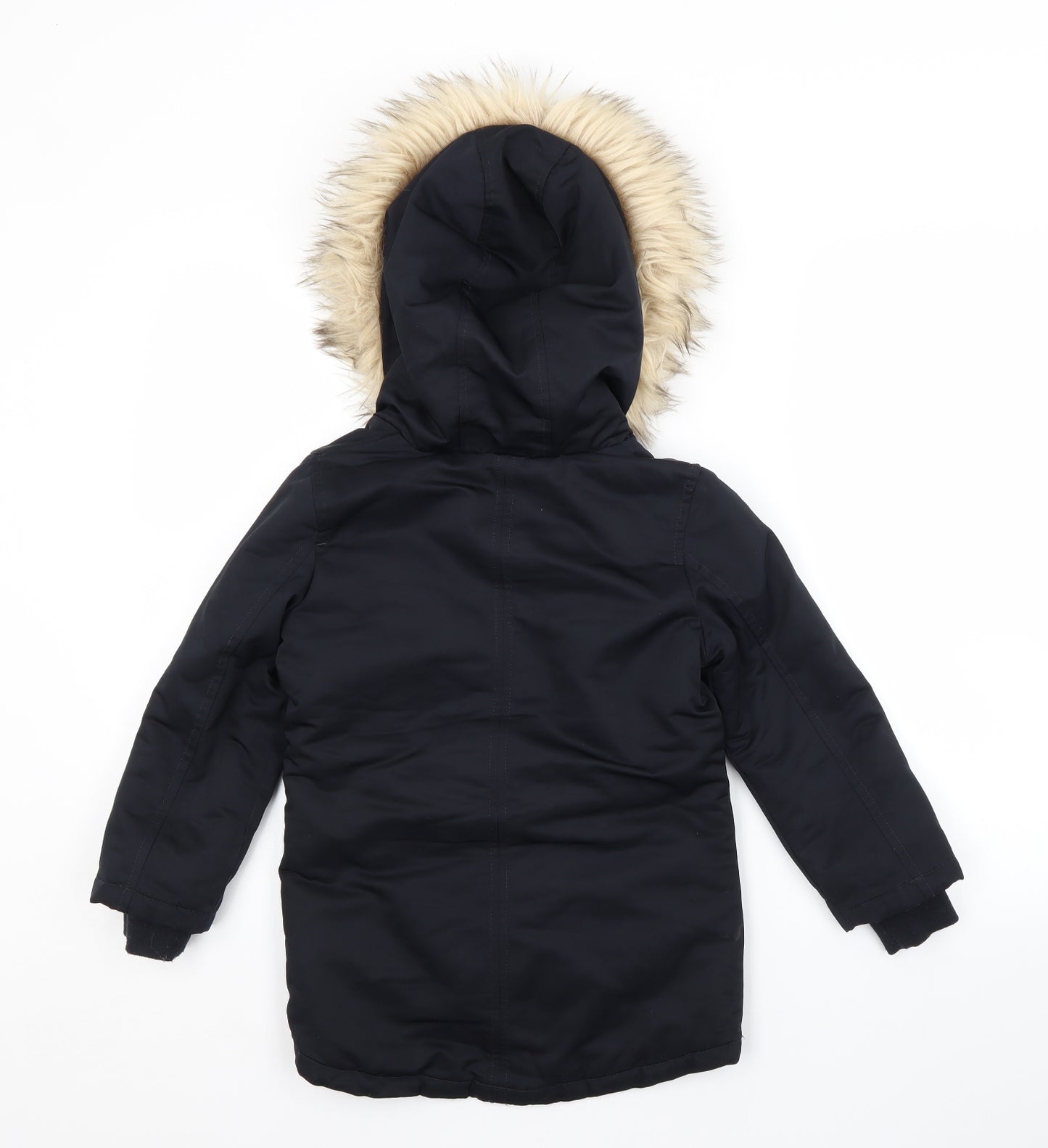 F&F Girls Black   Basic Coat Coat Size 5-6 Years