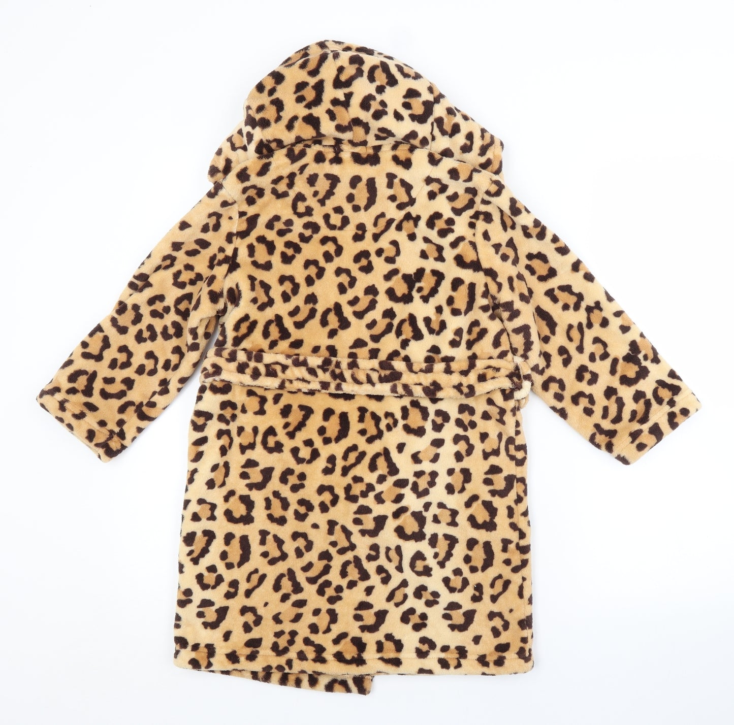 Blue Zoo Girls Brown Animal Print   Robe Size 5-6 Years