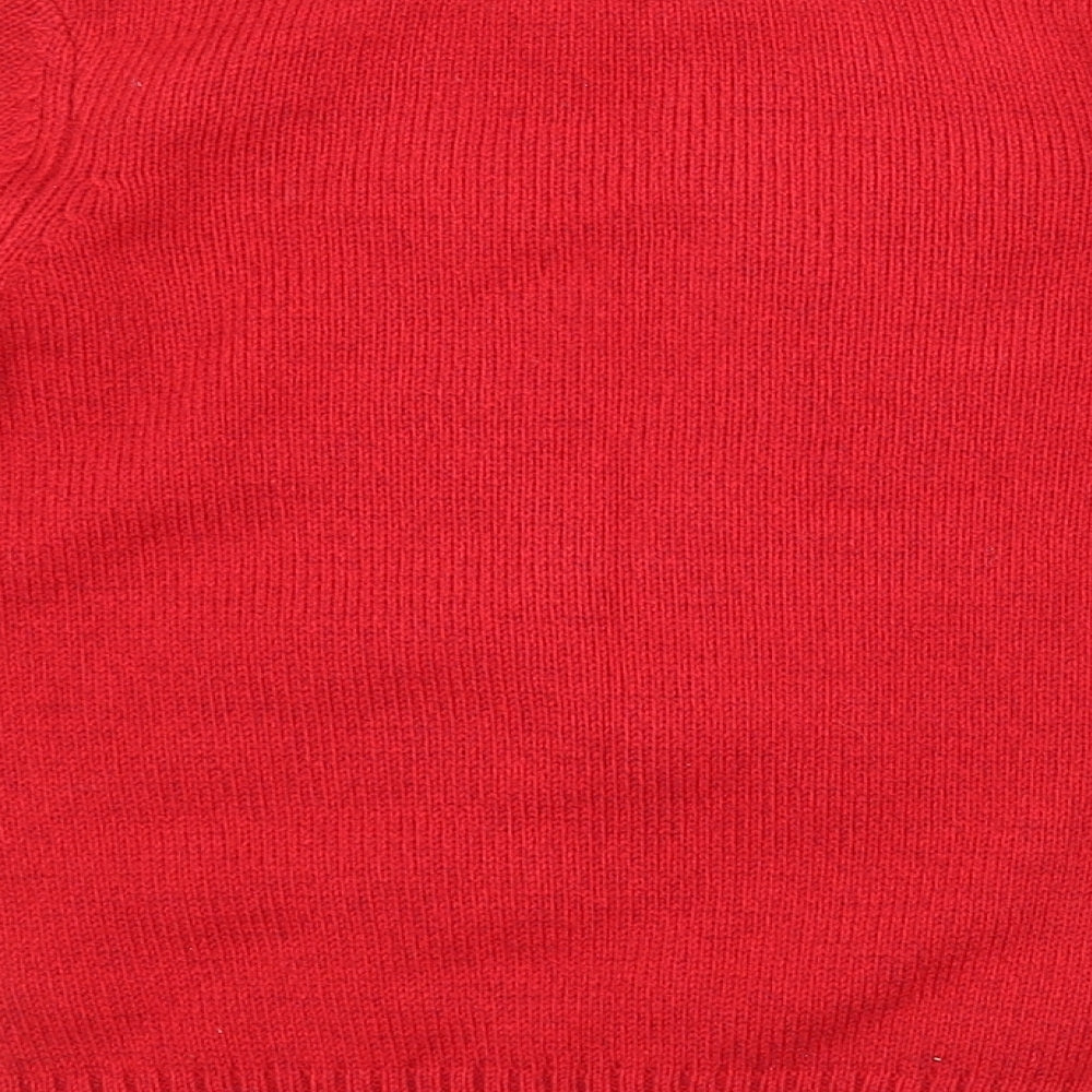 F&F Boys Red   Pullover Jumper Size 4-5 Years  - CHRISTMAS