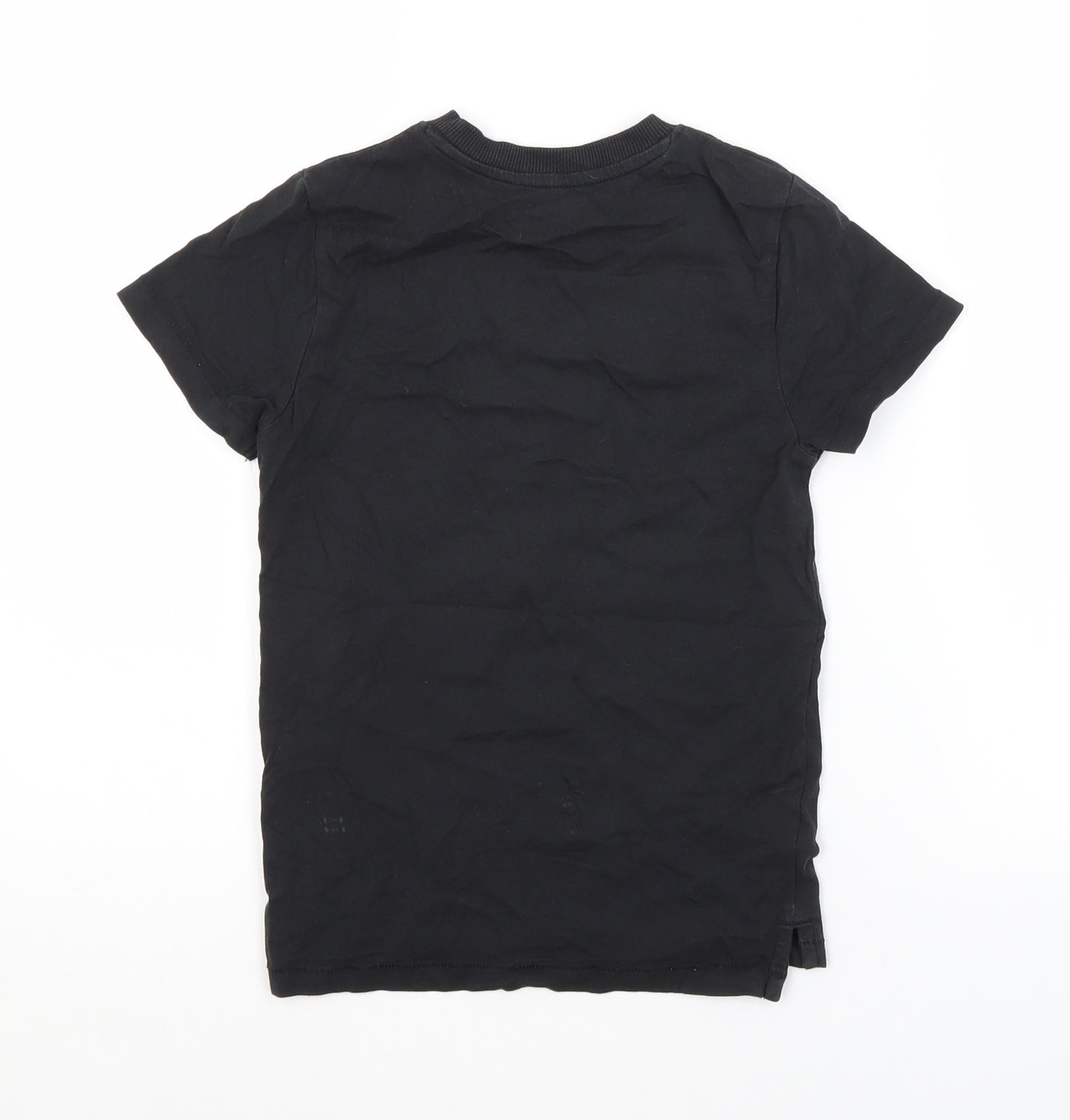 Blue Zoo Boys Black   Basic T-Shirt Size 6-7 Years