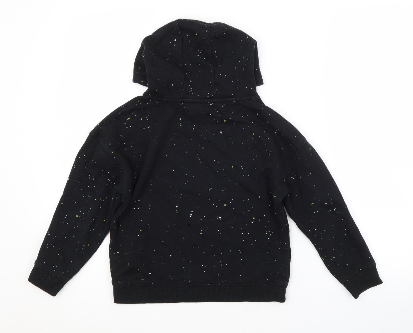 Primark Boys Black Spotted  Pullover Hoodie Size 6-7 Years