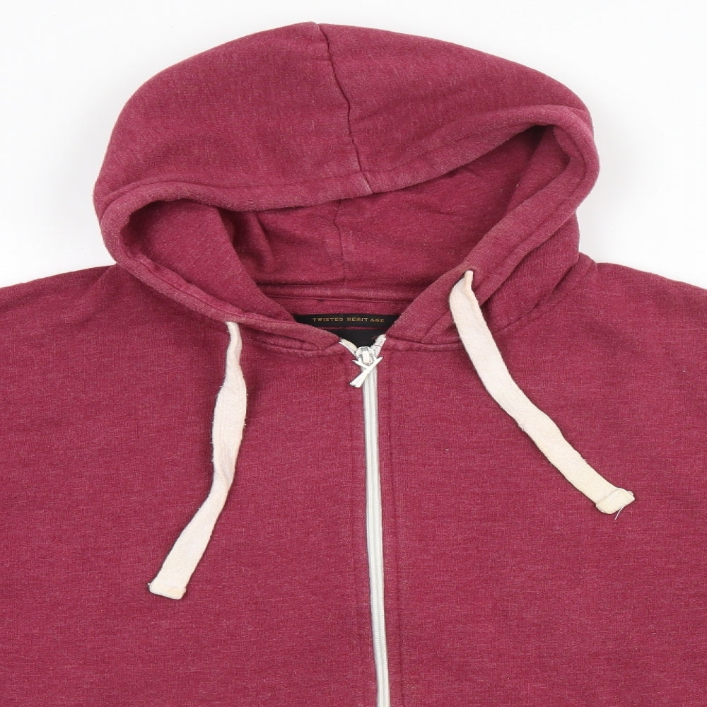 Criminal Damage Womens Pink   Full Zip Hoodie Size M