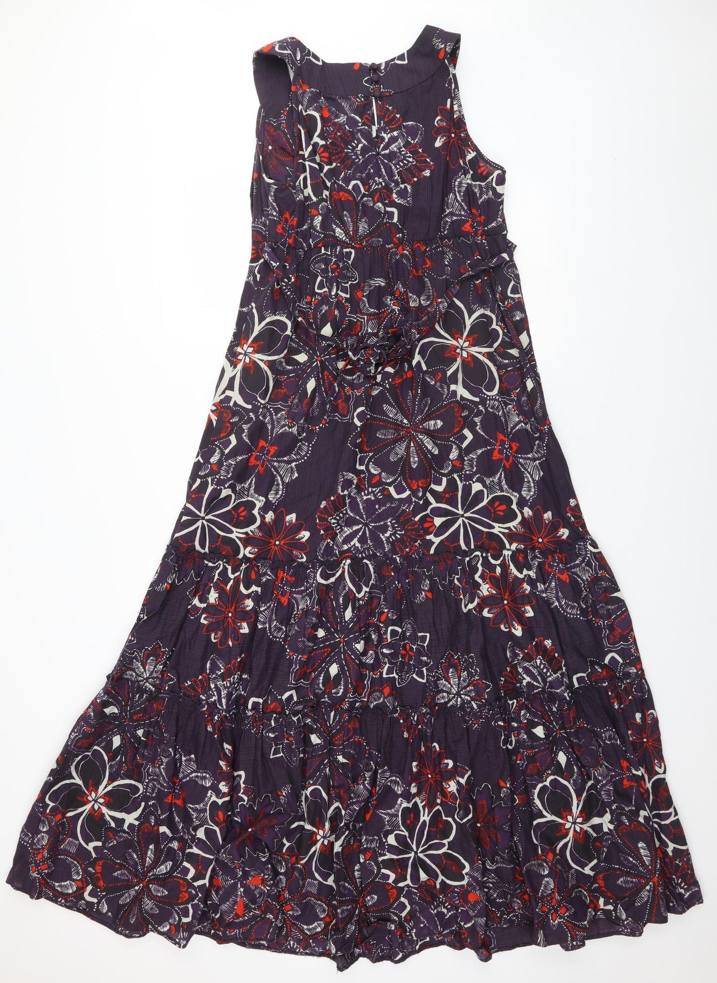 Debenhams Womens Blue Floral  A-Line  Size 14