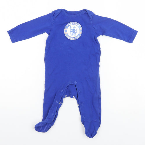 Chelsea Baby Blue   Babygrow One-Piece Size 6-9 Months  - Football