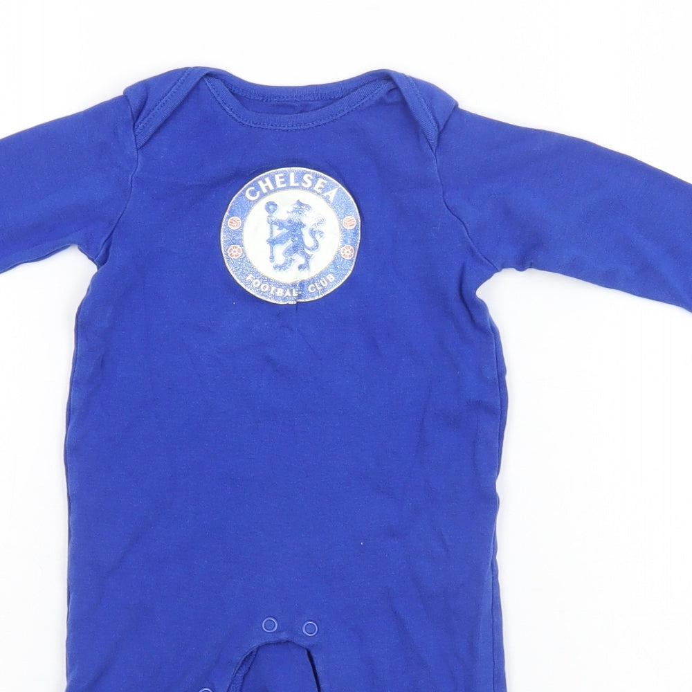 Chelsea Baby Blue   Babygrow One-Piece Size 6-9 Months  - Football