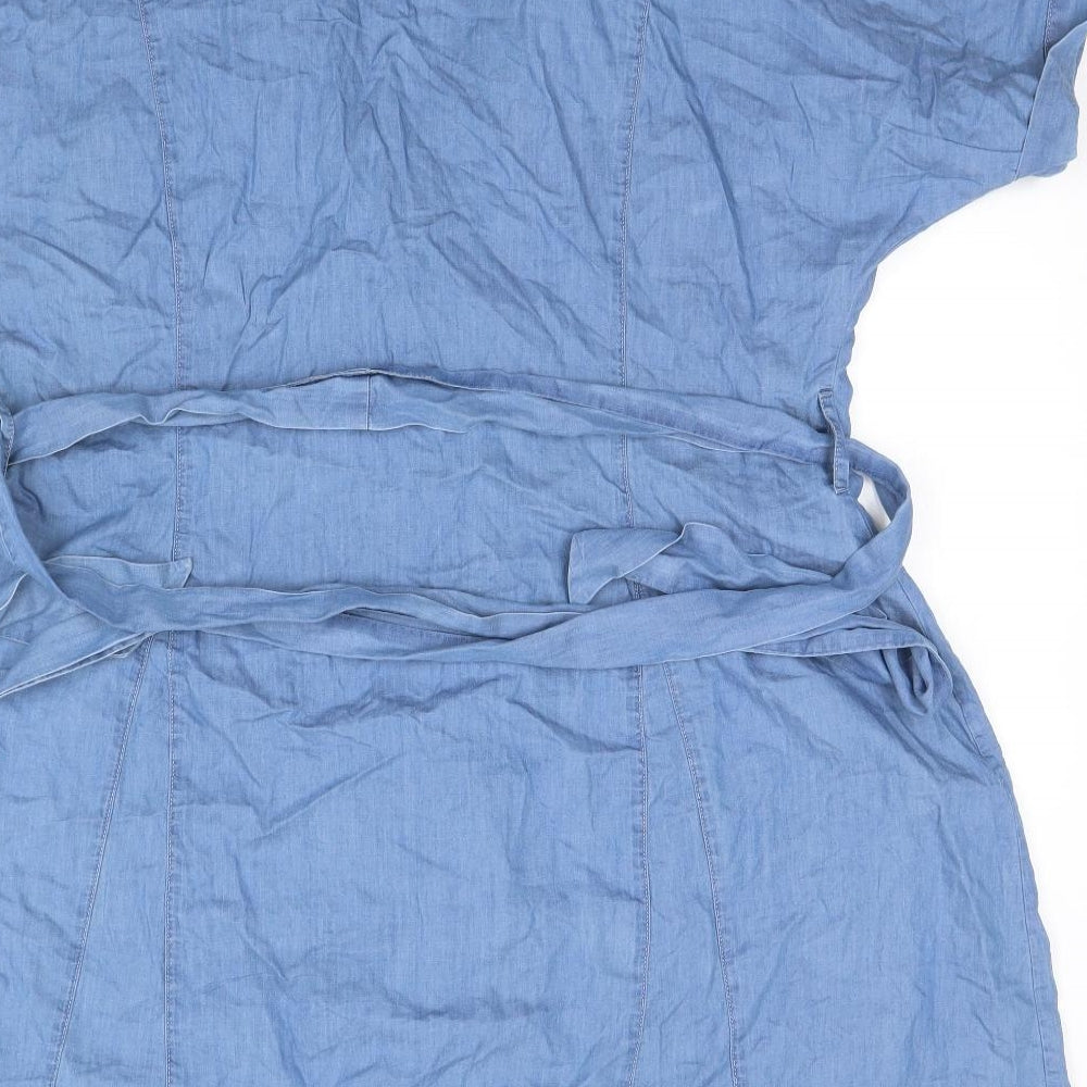 Very Womens Blue   Basic Button-Up Size 18