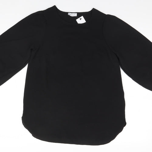 Papaya Womens Black   Basic T-Shirt Size 8