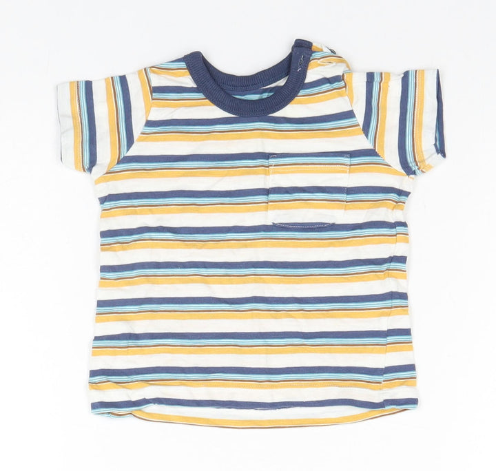 Matalan Baby Multicoloured Striped  Basic T-Shirt Size 3-6 Months