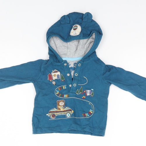 TU  Blue   Pullover Jumper Size 6-9 Months  - Bear