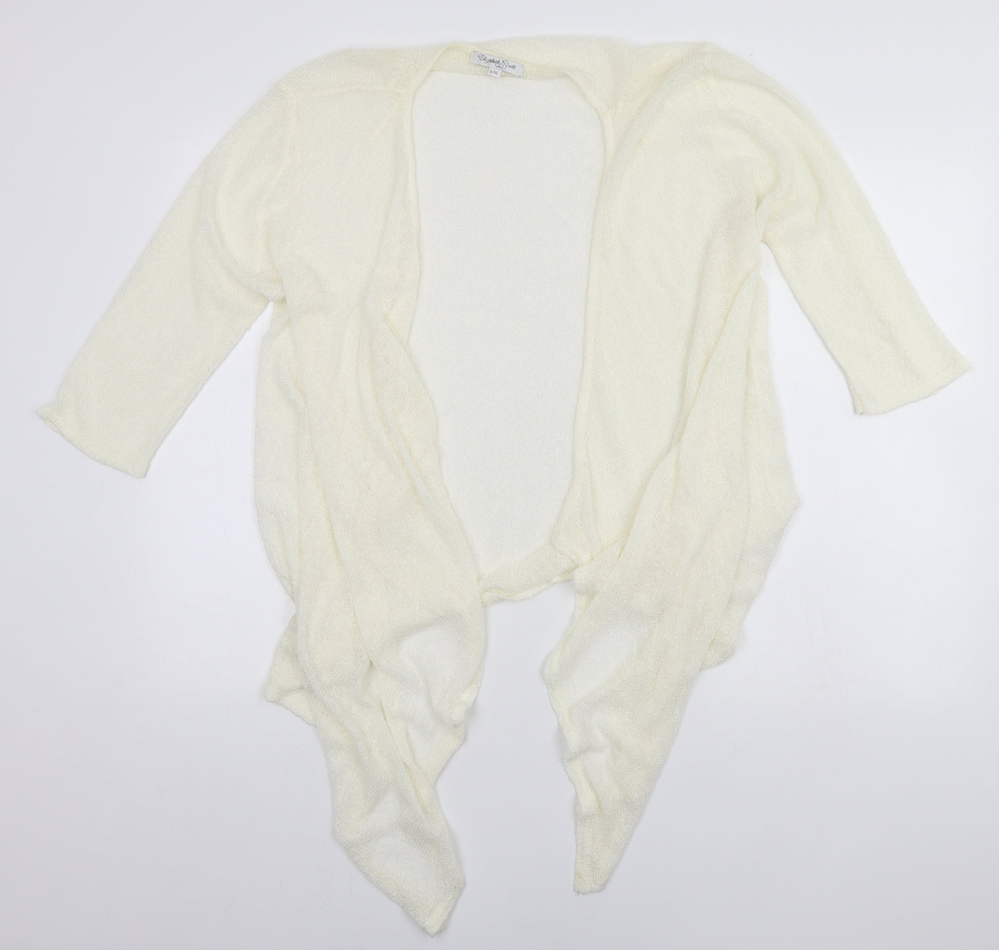 Elisabeth Scott Womens Ivory   Cardigan Jumper Size L