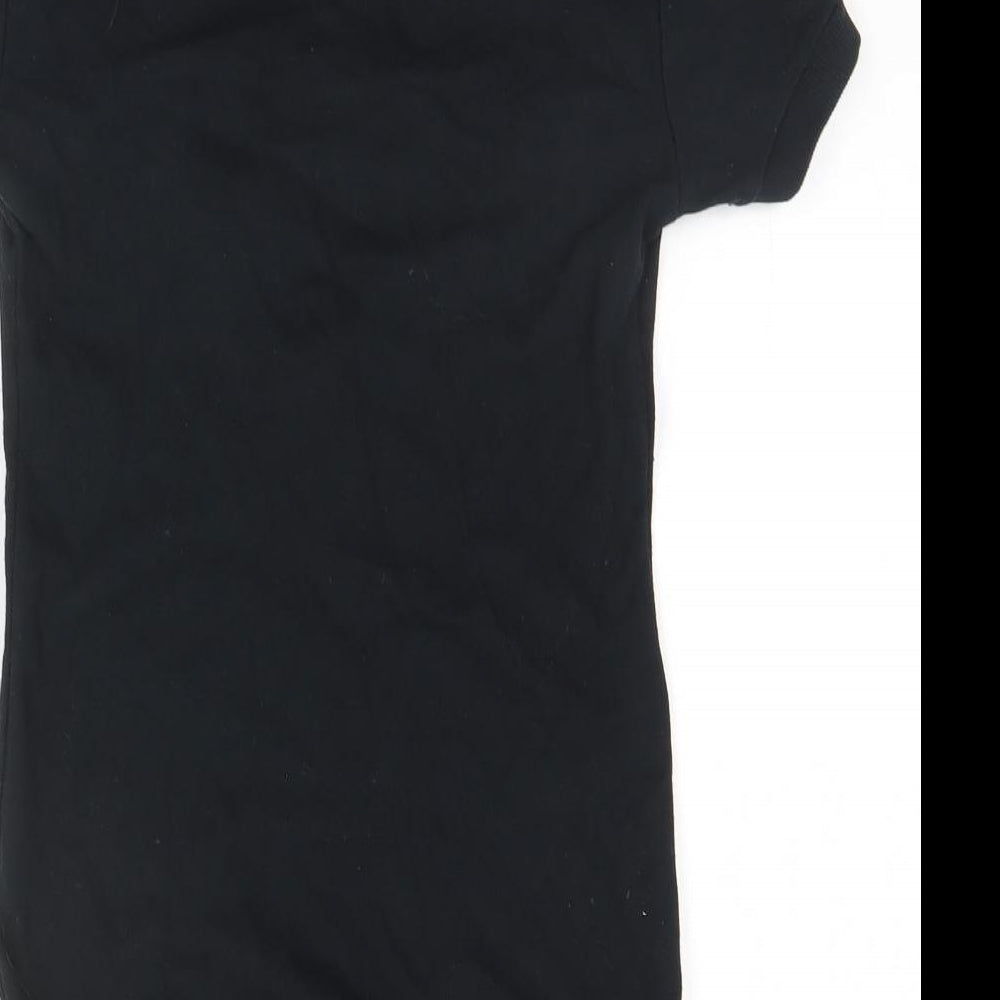 Bay Womens Black   Basic T-Shirt Size 8