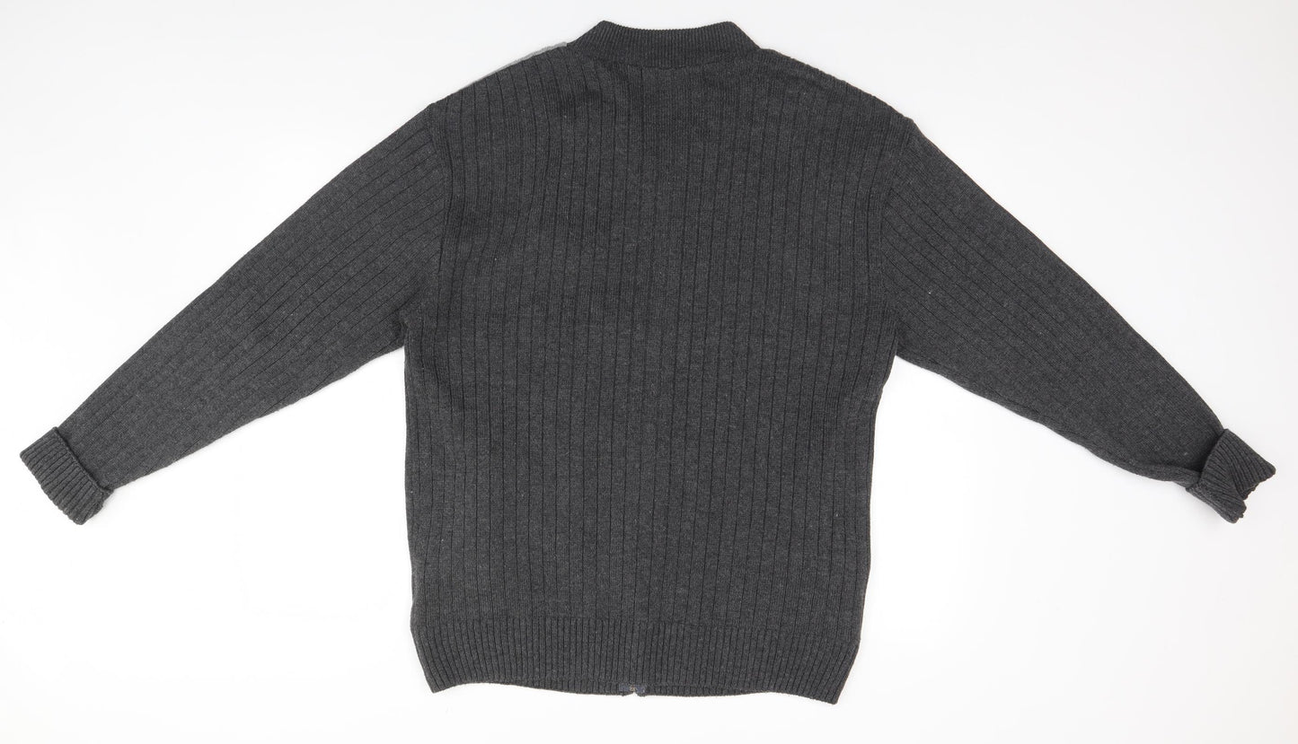 Cavalli Mens Grey   Full Zip Jumper Size XL