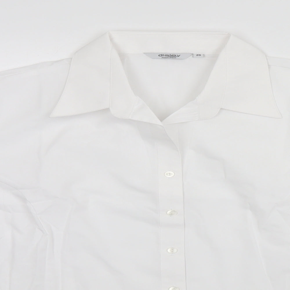 Disley Womens White   Basic Button-Up Size 20