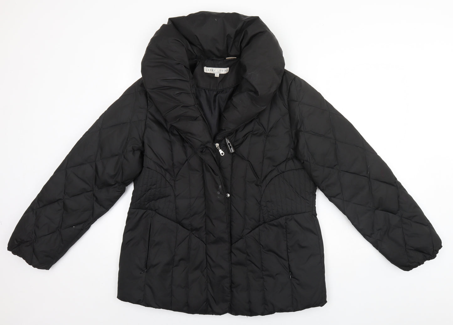 Larry Levine Mens Black   Puffer Jacket Jacket Size L