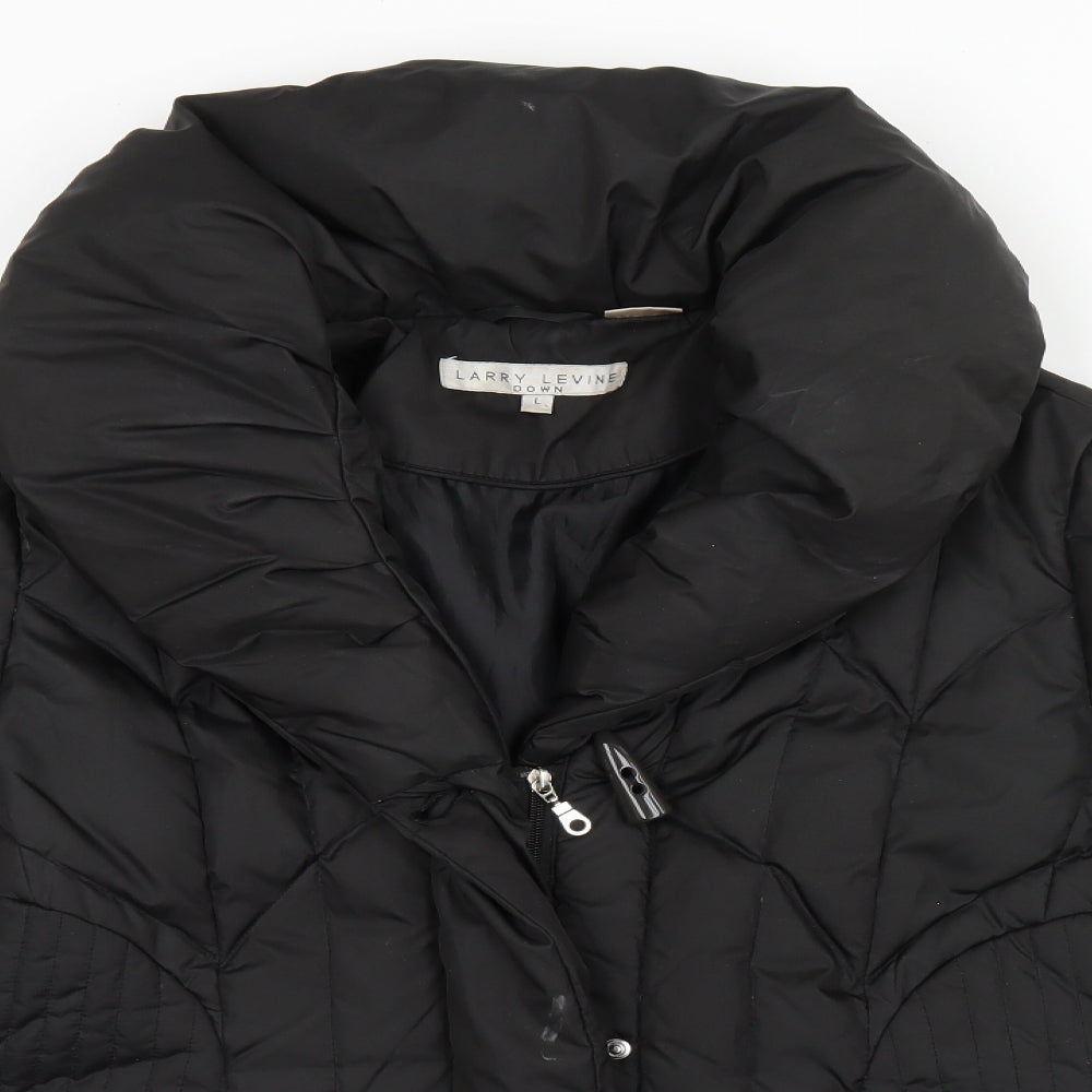Larry Levine Mens Black   Puffer Jacket Jacket Size L