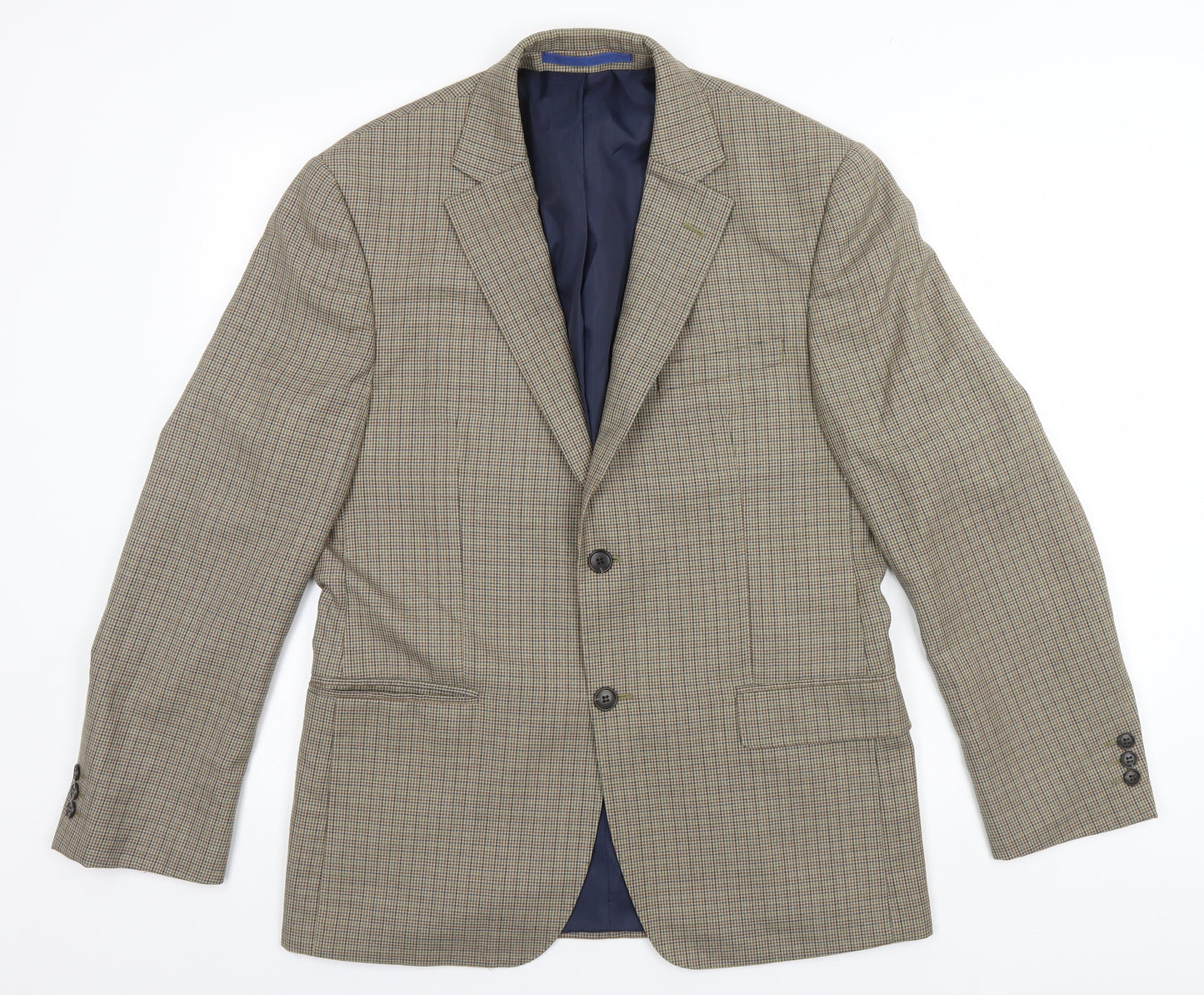 Marks and Spencer Mens Green Houndstooth  Jacket Blazer