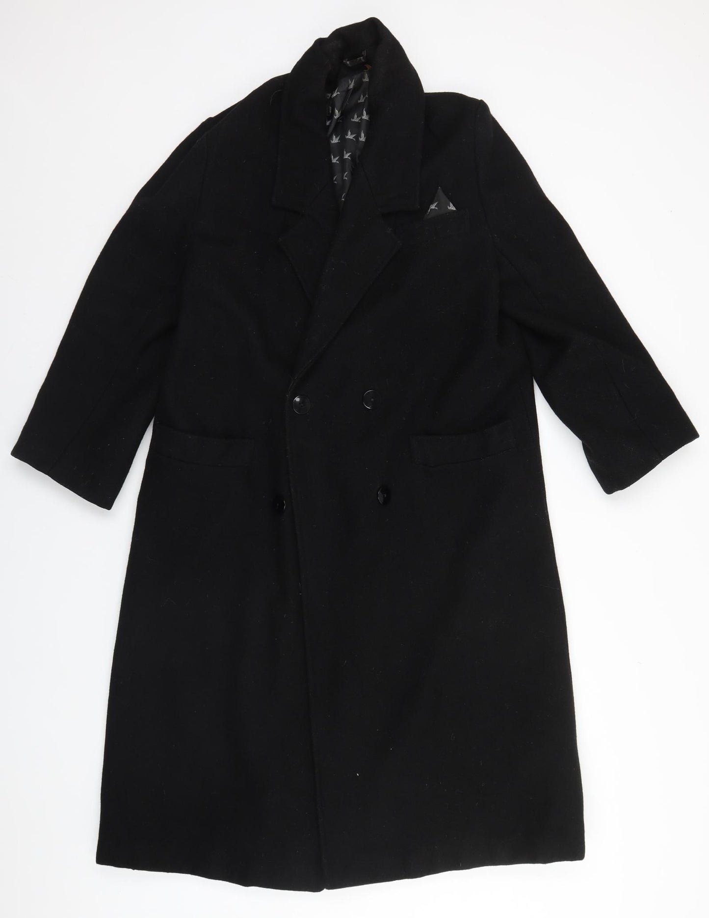 Preworn Womens Black   Overcoat Coat Size 10