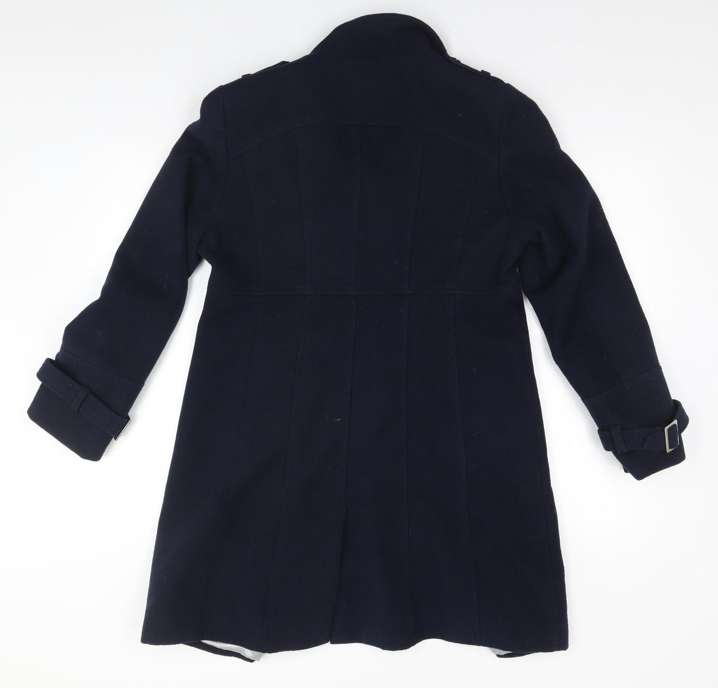 Wallis Womens Blue   Overcoat Coat Size 14