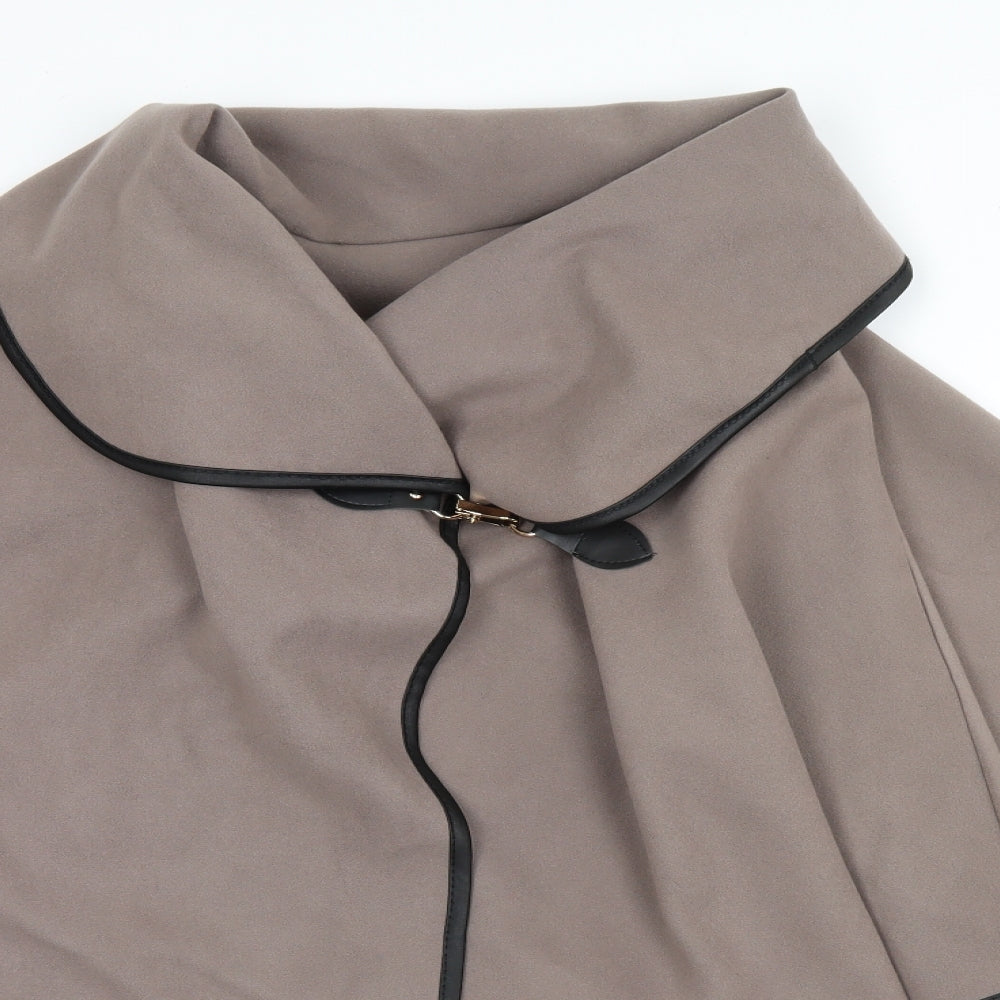 Luigi Womens Beige   Overcoat Poncho One Size